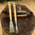 Accessories - Set of 3 stainless steel and wooden utensils.