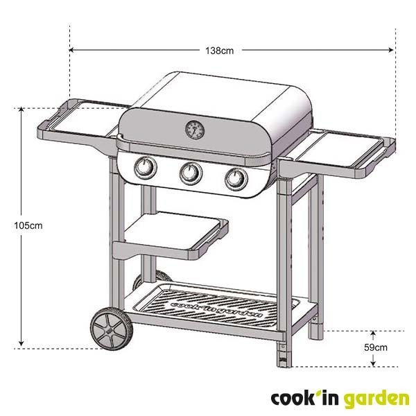 FLAVO 60 SC barbecue, practical and stylish