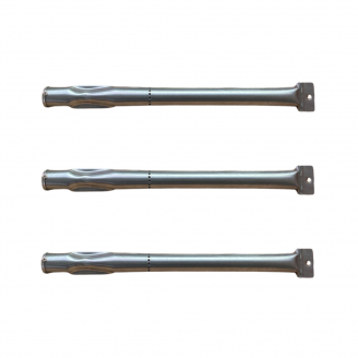 Set of 3 stainless steel burners for gas barbecue