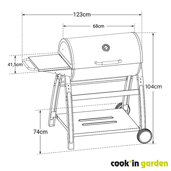 TONINO 70 - Zuverlässiger und designorientierter Kohlegrill.