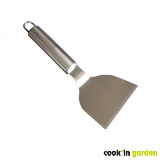 Accessories - Short stainless steel spatula.